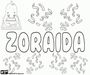 Coloriage Zoraida, variante de Zureidy