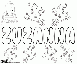 Coloriage Zuzanna, nom de jeune fille