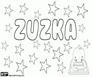 Coloriage Zuzka, diminutif de Zuzana