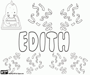 Coloriage Édith, nom féminin