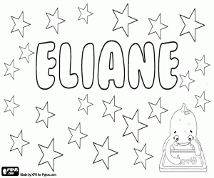 Coloriage Éliane, nom français