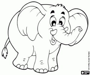 Coloriage Éléphant
