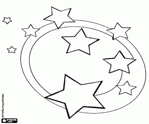 Coloriage Étoiles, ornement de Noël