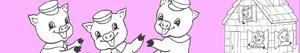 Coloriages Les Trois Petits Cochons à colorier