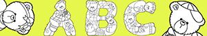 Coloriages Lettres avec ours à colorier