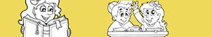 Coloriages Les enfants à l'école à colorier